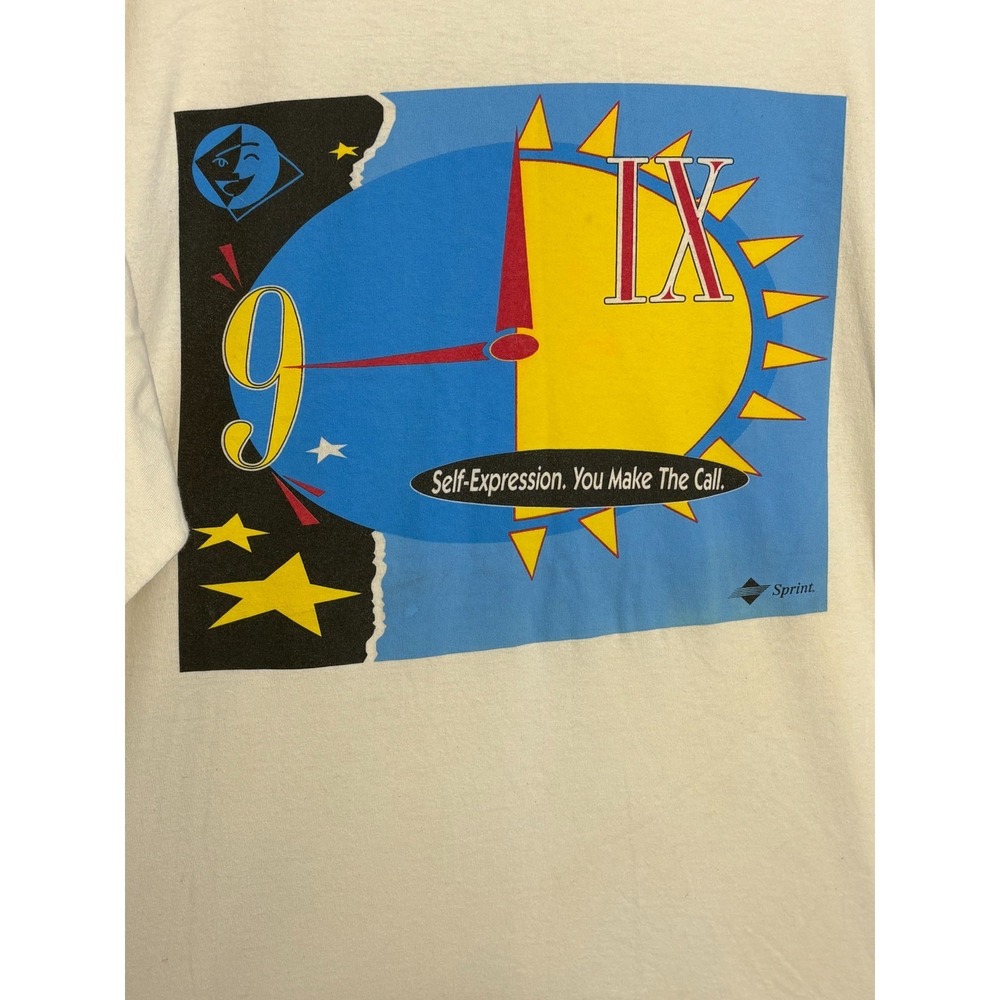 Moonlight Madness Promo T-Shirt Mens Yellow XL Retro Graphic Vintage Sprint‎